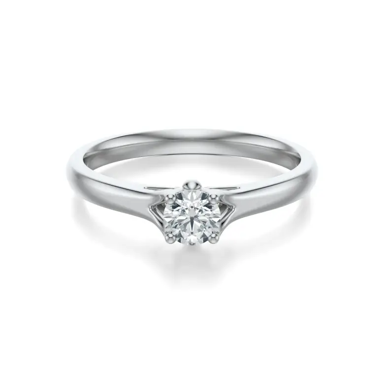 Pierścionek z białego złota z diamentem AJPZ_131